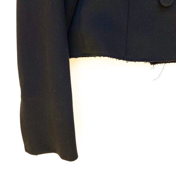 REMAIN BIRGER CHRISTENSEN Biasini Cropped Twill Black Button Blazer - Picture 5 of 9